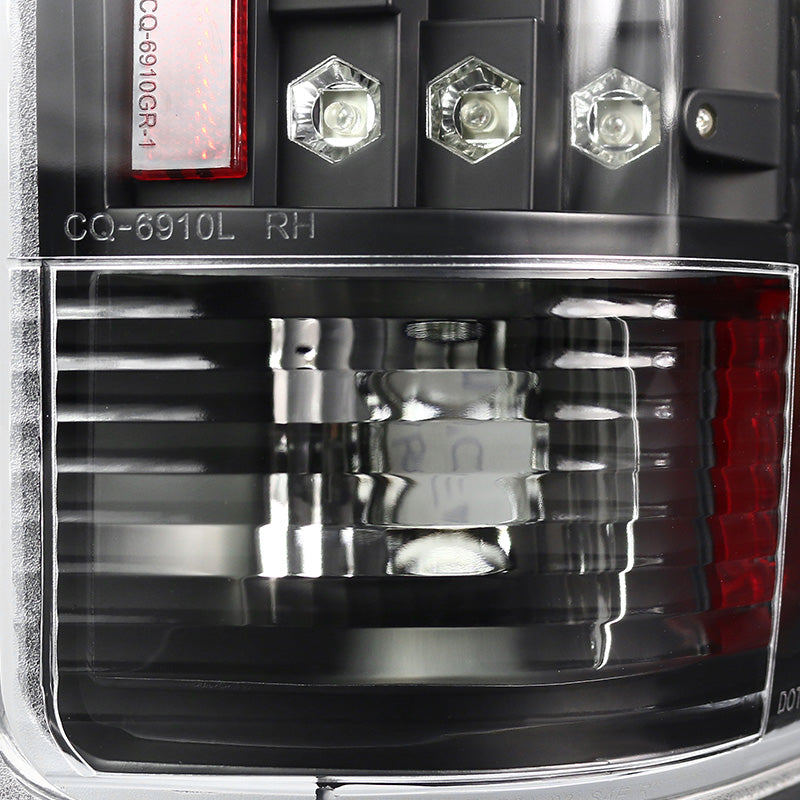 2007-2014 Chevrolet Silverado LED Tail Lights - OZ (Matte Black Housing/Clear Lens)