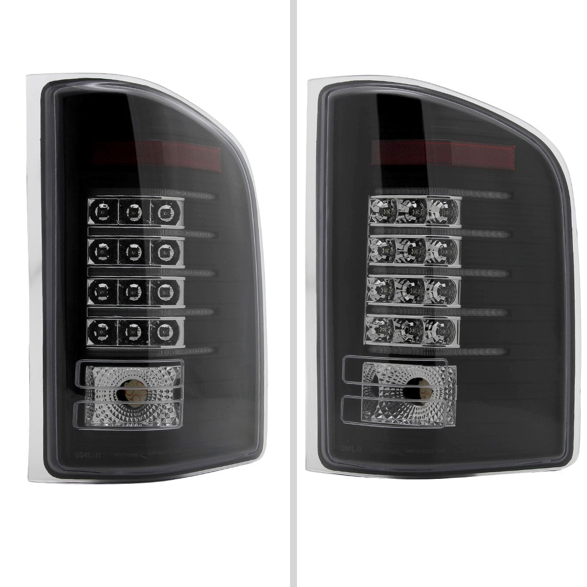 2007-2014 Chevrolet Silverado 1500 2500HD 3500HD LED Tail Lights (Matte Black Housing/Clear Lens)