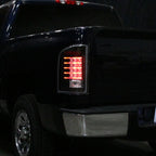 2007-2014 Chevrolet Silverado 1500 2500HD 3500HD LED Tail Lights (Matte Black Housing/Clear Lens)