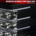 2007-2014 Chevrolet Silverado 1500 2500HD 3500HD LED Tail Lights (Matte Black Housing/Clear Lens)