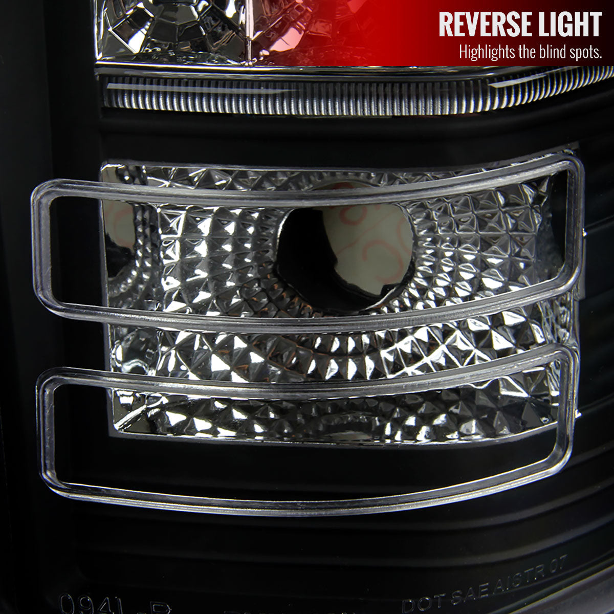 2007-2014 Chevrolet Silverado 1500 2500HD 3500HD LED Tail Lights (Matte Black Housing/Clear Lens)