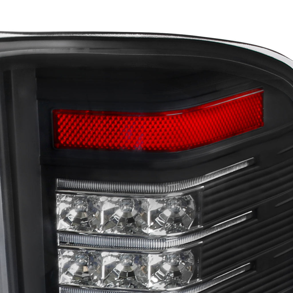 2007-2014 Chevrolet Silverado 1500 2500HD 3500HD LED Tail Lights (Matte Black Housing/Clear Lens)