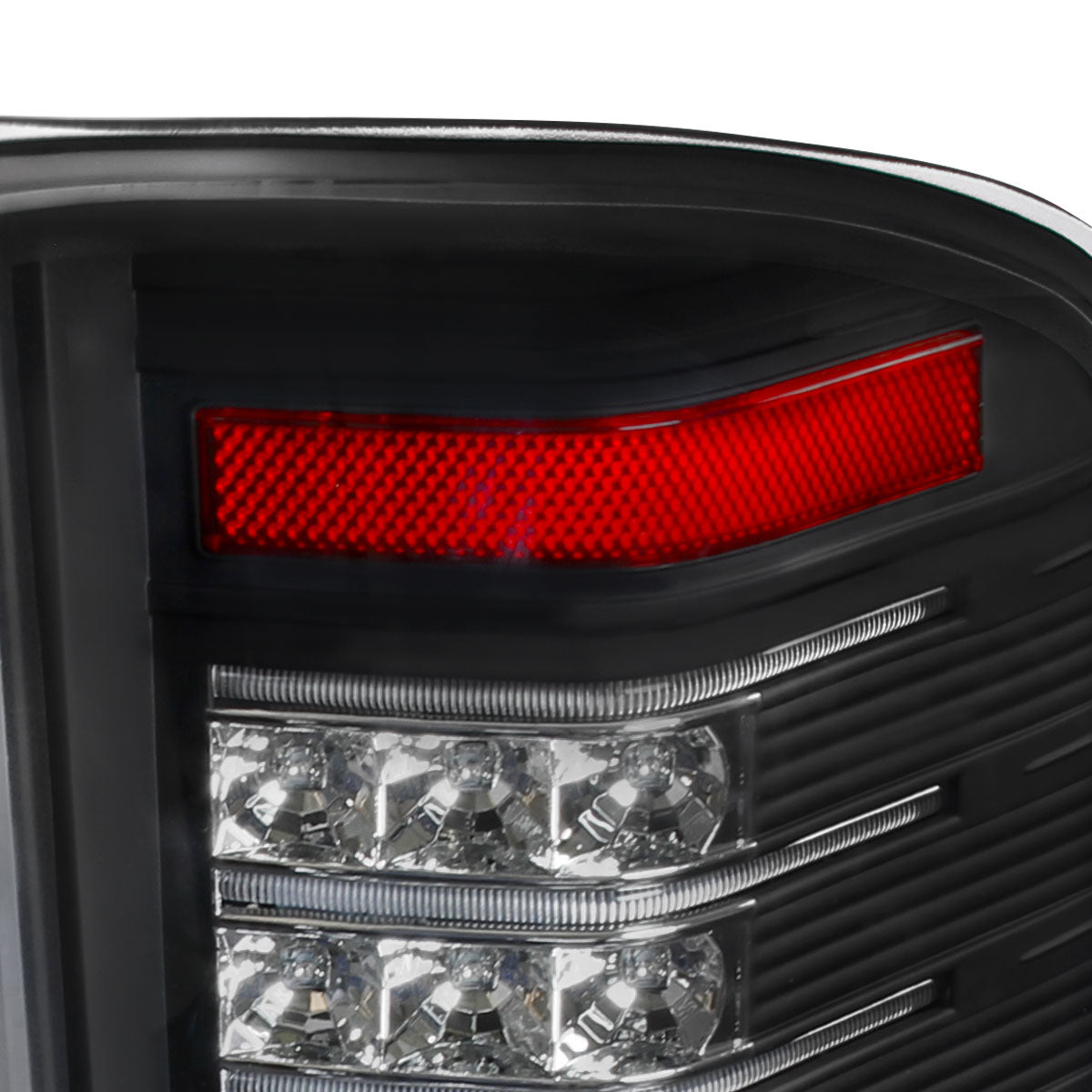 2007-2014 Chevrolet Silverado 1500 2500HD 3500HD LED Tail Lights (Matte Black Housing/Clear Lens)