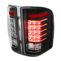 2007-2014 Chevrolet Silverado 1500 2500HD 3500HD LED Tail Lights (Matte Black Housing/Clear Lens)