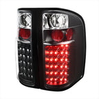 2007-2014 Chevrolet Silverado V2 LED Tail Lights (Matte Black Housing/Clear Lens)