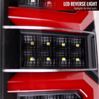 2007-2013 Chevrolet Silverado 1500/ 2007-2014 Silverado 2500HD/3500HD LED Tail Lights with Red LED Bar (Black Housing/Clear Lens)
