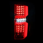 2007-2013 Chevrolet Silverado 1500/ 2007-2014 Silverado 2500HD/3500HD LED Tail Lights with LED Bar (Chrome Housing/Red Clear Lens)