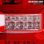 2007-2013 Chevrolet Silverado 1500/ 2007-2014 Silverado 2500HD/3500HD LED Tail Lights with LED Bar (Chrome Housing/Red Clear Lens)