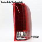 2007-2014 Chevrolet Silverado LED Tail Lights - OZ (Chrome Housing/Red Lens)