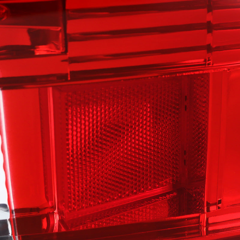 2007-2014 Chevrolet Silverado LED Tail Lights - OZ (Chrome Housing/Red Lens)
