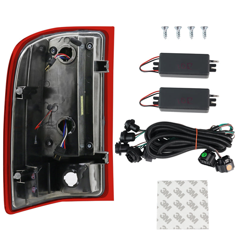 2007-2014 Chevrolet Silverado LED Tail Lights - OZ (Chrome Housing/Red Lens)