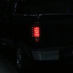 2007-2014 Chevrolet Silverado 1500 2500HD 3500HD LED Tail Lights (Chrome Housing/Red Lens)