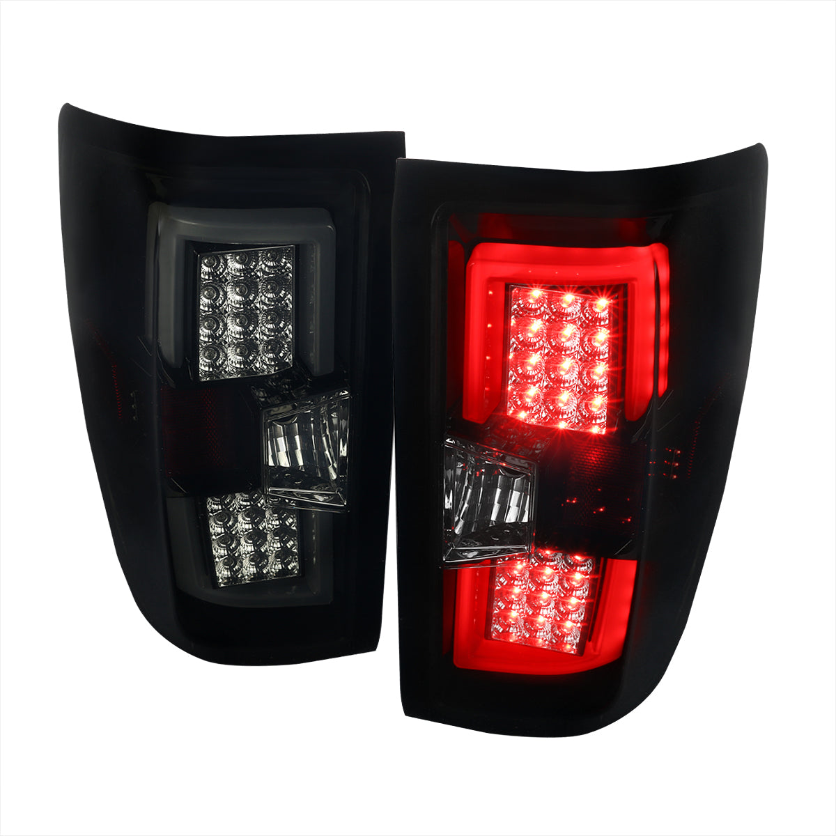 2014-2019 Chevrolet Silverado 1500/ 2015-2019 Silverado 2500HD 3500HD GMC Sierra 3500HD LED Tail Lights (Glossy Black Housing/Smoked Lens)