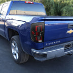 2014-2019 Chevrolet Silverado 1500/ 2015-2019 Silverado 2500HD 3500HD GMC Sierra 3500HD LED Tail Lights (Jet Black Housing/Clear Lens)