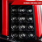 2014-2019 Chevrolet Silverado 1500/ 2015-2019 Silverado 2500HD 3500HD GMC Sierra 3500HD LED Tail Lights (Jet Black Housing/Clear Lens)