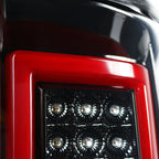 2014-2019 Chevrolet Silverado 1500/ 2015-2019 Silverado 2500HD 3500HD GMC Sierra 3500HD LED Tail Lights (Jet Black Housing/Clear Lens)