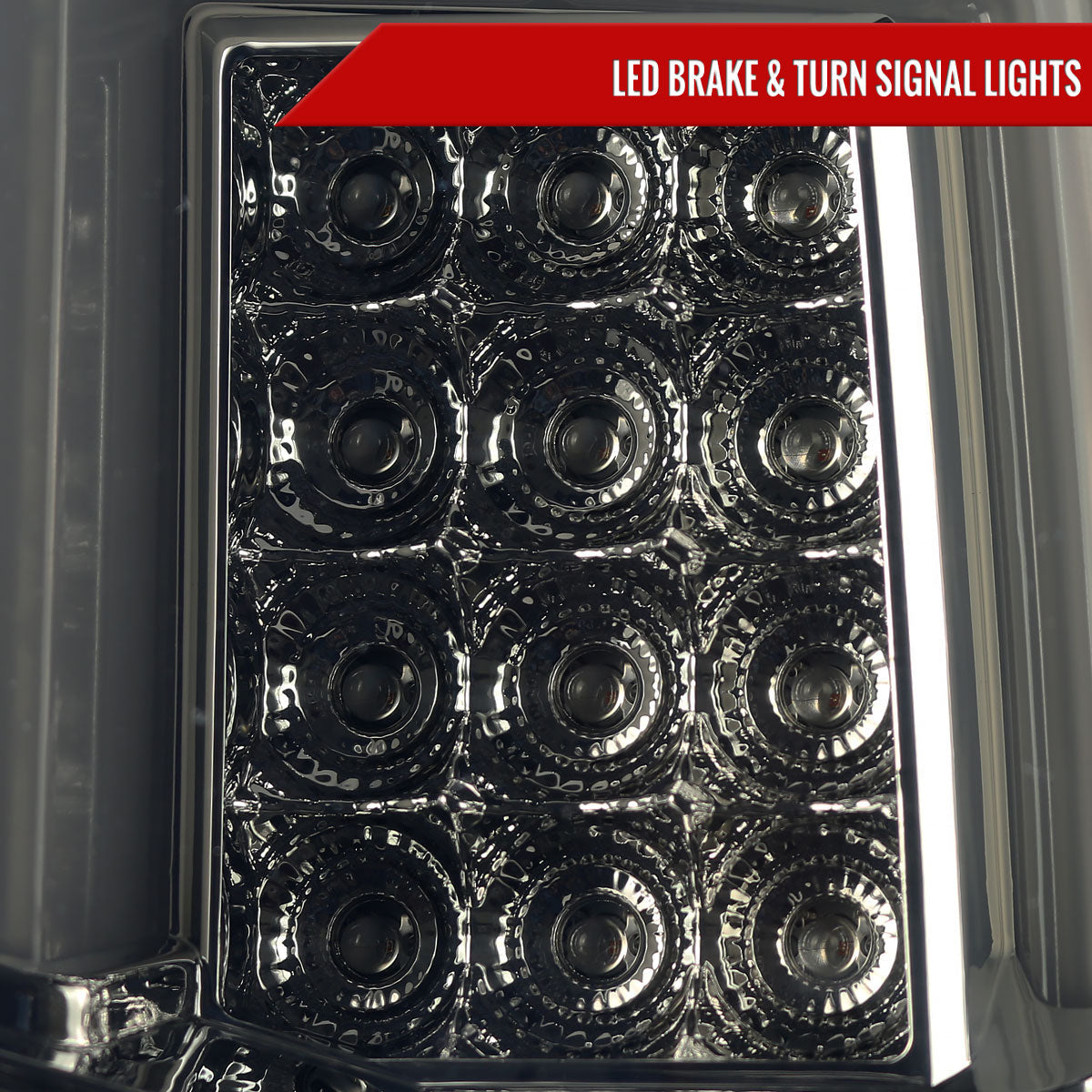 2014-2019 Chevrolet Silverado 1500/ 2015-2019 Silverado 2500HD 3500HD GMC Sierra 3500HD LED Tail Lights (Chrome Housing/Smoked Lens)