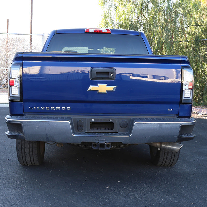 2014-2019 Chevrolet Silverado 1500/ 2015-2019 Silverado 2500HD 3500HD GMC Sierra 3500HD LED Tail Lights (Matte Black Housing/Clear Lens)