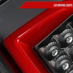 2014-2019 Chevrolet Silverado 1500/ 2015-2019 Silverado 2500HD 3500HD GMC Sierra 3500HD Red Bar LED Tail Lights (Black Housing/Clear Lens)