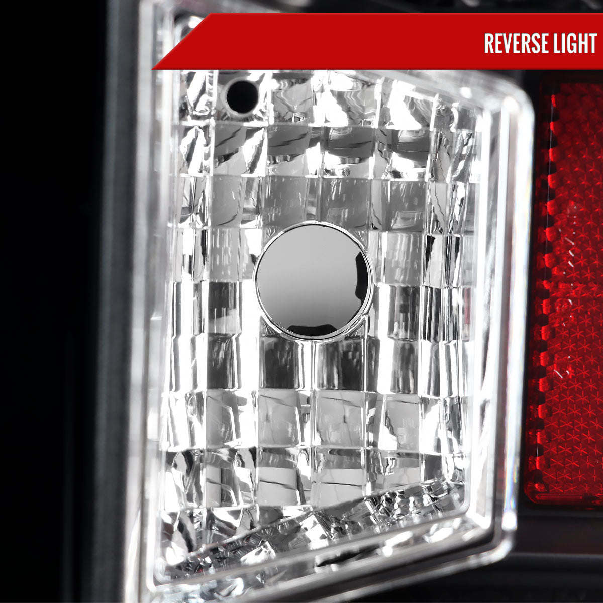 2014-2019 Chevrolet Silverado 1500/ 2015-2019 Silverado 2500HD 3500HD GMC Sierra 3500HD Red Bar LED Tail Lights (Black Housing/Clear Lens)