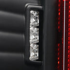 2014-2019 Chevrolet Silverado 1500/ 2015-2019 Silverado 2500HD 3500HD GMC Sierra 3500HD Red Bar LED Tail Lights (Black Housing/Clear Lens)