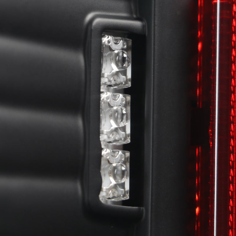 2014-2019 Chevrolet Silverado 1500/ 2015-2019 Silverado 2500HD 3500HD GMC Sierra 3500HD Red Bar LED Tail Lights (Black Housing/Clear Lens)