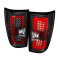 2014-2019 Chevrolet Silverado 1500/ 2015-2019 Silverado 2500HD 3500HD GMC Sierra 3500HD Red Bar LED Tail Lights (Black Housing/Clear Lens)