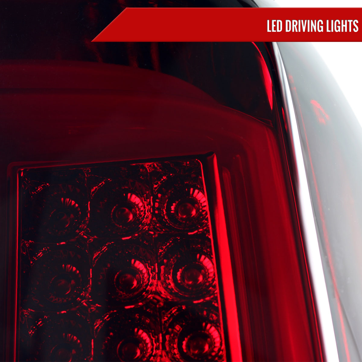 2014-2019 Chevrolet Silverado 1500/ 2015-2019 Silverado 2500HD 3500HD GMC Sierra 3500HD LED Tail Lights (Chrome Housing/Red Smoked Lens)