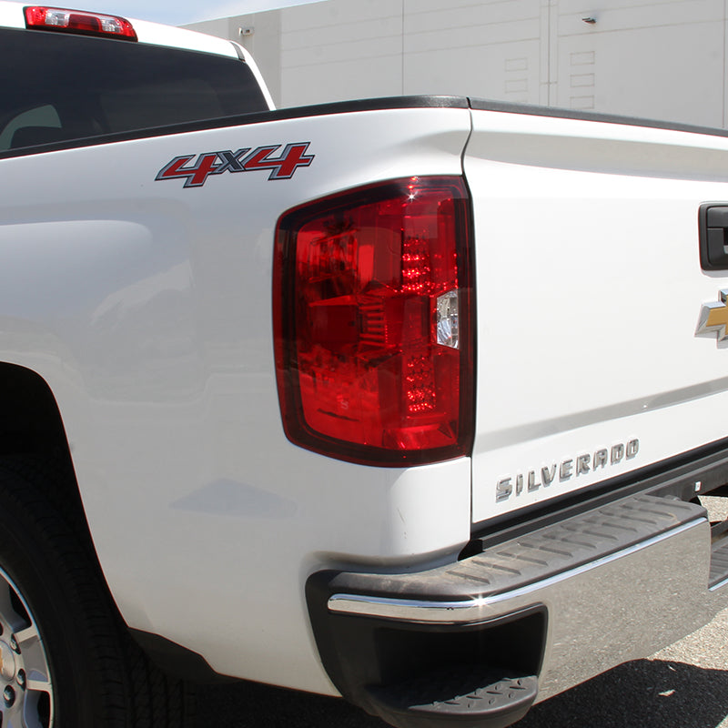 2014-2019 Chevrolet Silverado 1500/ 2015-2019 Silverado 2500HD 3500HD GMC Sierra 3500HD LED Tail Lights (Chrome Housing/Red Lens)