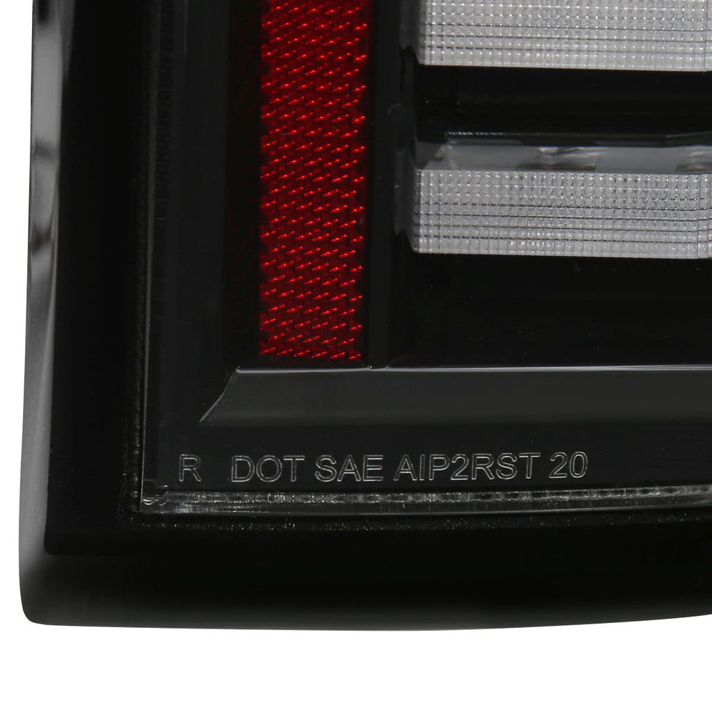 2019-2026 Chevrolet Silverado 1500 / 2020-2023 Silverado 2500HD/3500HD LED Tail Lights (Matte Black Housing/Clear Lens)