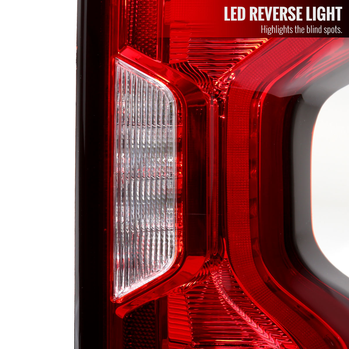2019-2026 Chevrolet Silverado 1500 / 2020-2023 Silverado 2500HD/3500HD LED Tail Lights (Chrome Housing/Red Lens)