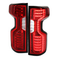 2019-2026 Chevrolet Silverado 1500 / 2020-2023 Silverado 2500HD/3500HD LED Tail Lights (Chrome Housing/Red Lens)