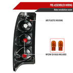 1999-2002 Chevrolet Silverado/ 1999-2006 GMC Sierra Tail Lights (Glossy Black Housing/Smoked Lens)