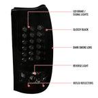 1999-2002 Chevrolet Silverado/ 1999-2006 GMC Sierra LED Tail Lights (Glossy Black Housing/Smoked Lens)