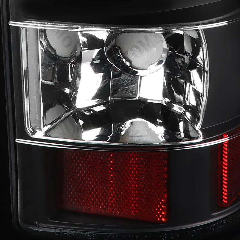 1999-2002 Chevrolet Silverado/ 1999-2006 GMC Sierra LED Tail Lights - G2 (Matte Black Housing/Clear Lens)