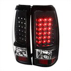 1999-2002 Chevrolet Silverado/ 1999-2006 GMC Sierra V2 LED Tail Lights (Matte Black Housing/Clear Lens)