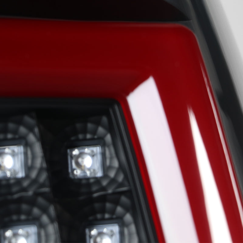 1999-2002 Chevrolet Silverado/ 1999-2006 GMC Sierra Red Bar LED Tail Lights - G2 (Black Housing/Clear Lens)