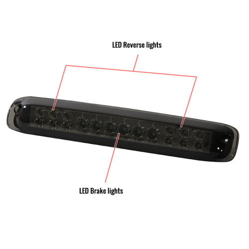 1999-2002 Chevrolet Silverado/ 1999-2006 GMC Sierra LED 3rd Brake Light - RS (Chrome Housing/Smoked Lens)