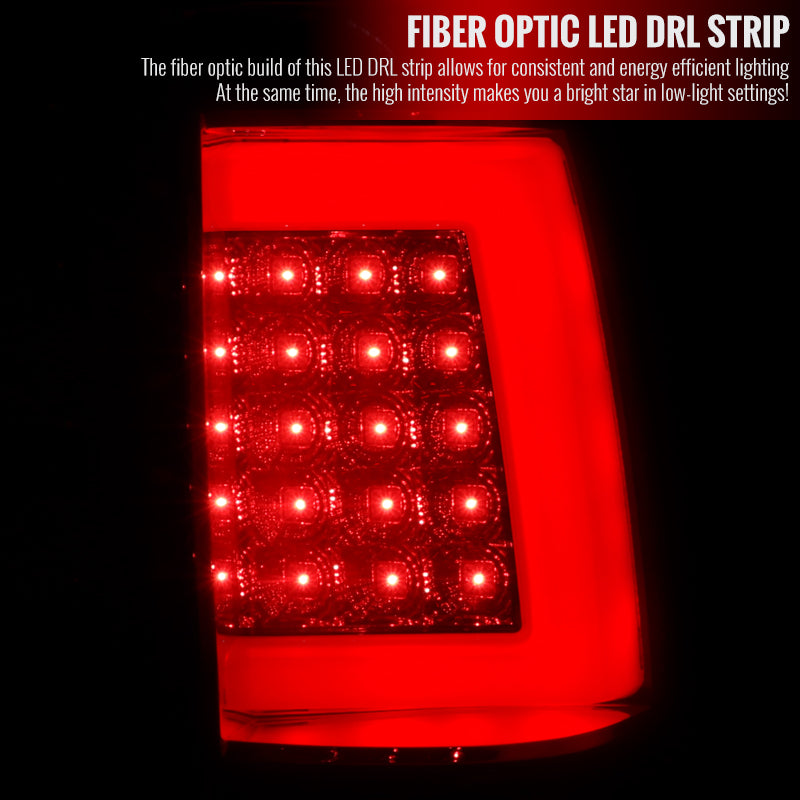 1999-2002 Chevrolet Silverado/ 1999-2006 GMC Sierra LED Tail Lights - G2 (Chrome Housing/Red Clear Lens)