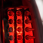 1999-2002 Chevrolet Silverado/ 1999-2006 GMC Sierra LED Tail Lights (Chrome Housing/Red Clear Lens)