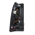1999-2002 Chevrolet Silverado/ 1999-2006 GMC Sierra LED Tail Lights (Chrome Housing/Red Clear Lens)