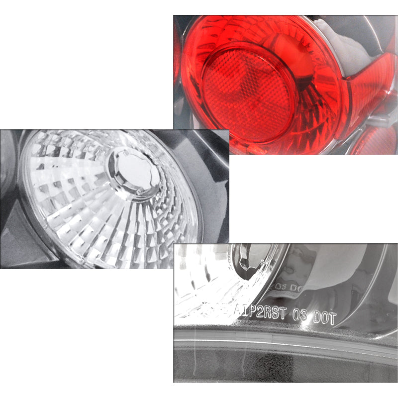 2005-2008 Toyota Tacoma Tail Lights (Chrome Housing/Clear Lens)