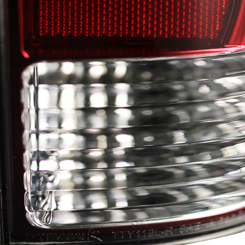 2005-2015 Toyota Tacoma LED Tail Lights (Chrome Housing/Red Clear Lens)