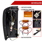 2016-2022 Toyota Tacoma LED Bar Tail Lights (Chrome Housing/Smoked Lens)