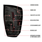 2016-2022 Toyota Tacoma LED Bar Tail Lights (Chrome Housing/Smoked Lens)
