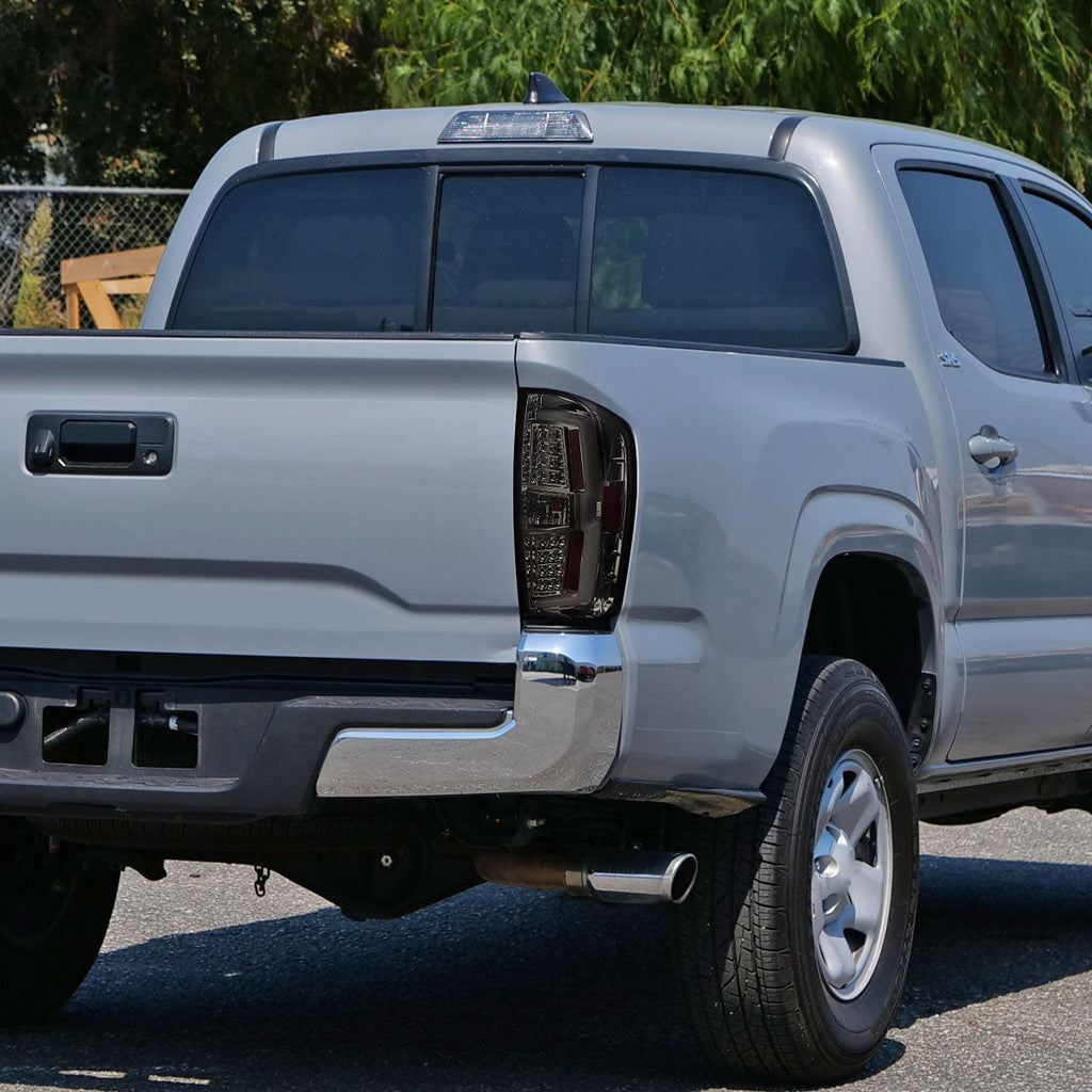 2016-2022 Toyota Tacoma LED Bar Tail Lights (Chrome Housing/Smoked Lens)