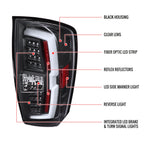 2016-2022 Toyota Tacoma LED Bar Tail Lights (Matte Black Housing/Clear Lens)