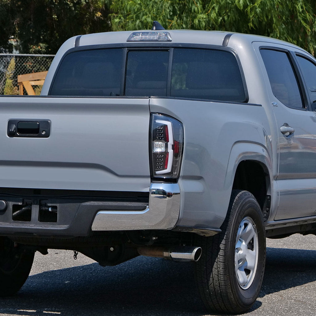 2016-2022 Toyota Tacoma LED Bar Tail Lights (Matte Black Housing/Clear Lens)