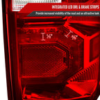 2016-2022 Toyota Tacoma Sequential Signal LED Tail Lights (Chrome Housing/Red Lens)