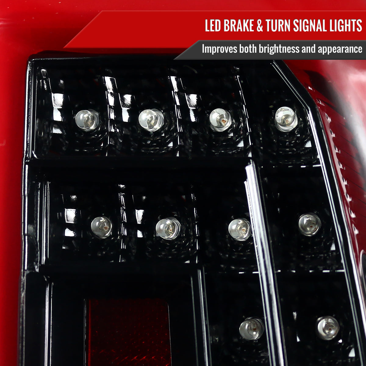 2015-2020 Chevrolet Tahoe/Suburban LS LT LTZ Premier LED Tail Lights (Jet Black Housing/Clear Lens)